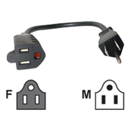 Ezgeneration SJT Extension Cord, 16 AWG, Indoor, 16/3, 1 Outlets, 5-15R, Black, PVC, 5-15P, 10 ft EZ530455